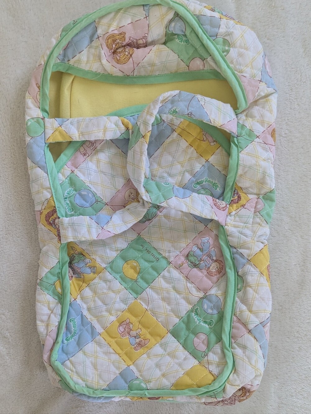 intage 1984 Quilted Cabbage Patch Kids Bed or Doll Carrier